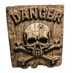 Danger MagnetRustic "Danger" Skull & Crossbones - 3D Carved Magnet Danger MagnetRustic "Danger" Skull & Crossbones - 3D Carved Magnet